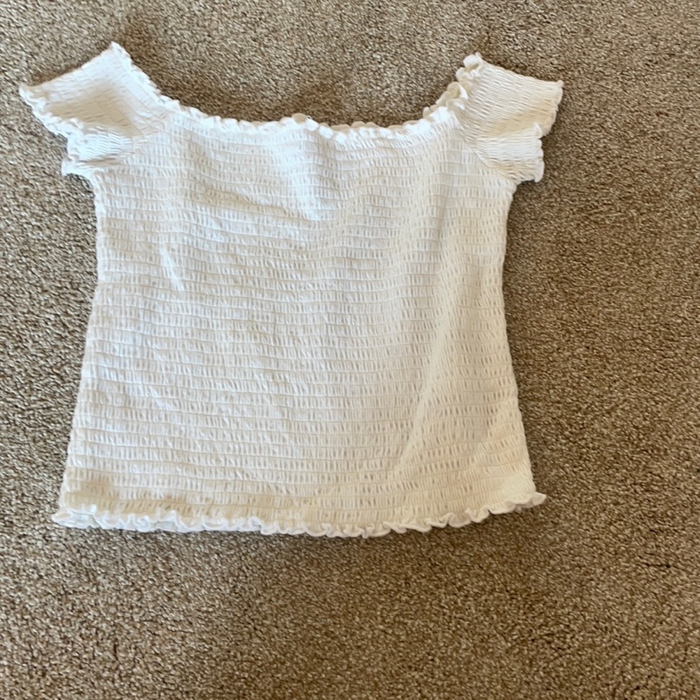 Hollister White Off Shoulder Top